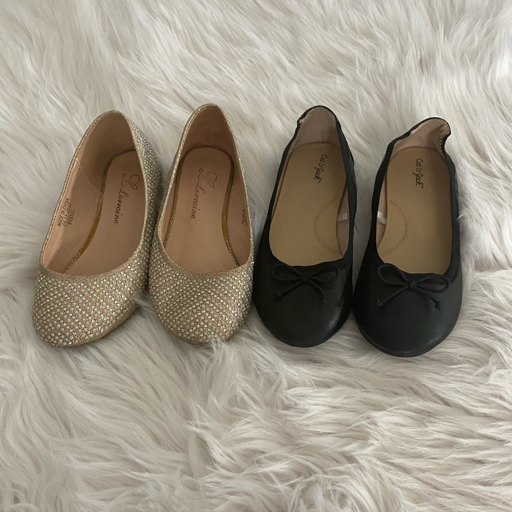 Two pairs of girls dress shoes